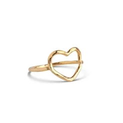 Enamel R87GM Organic Heart Ring Guld