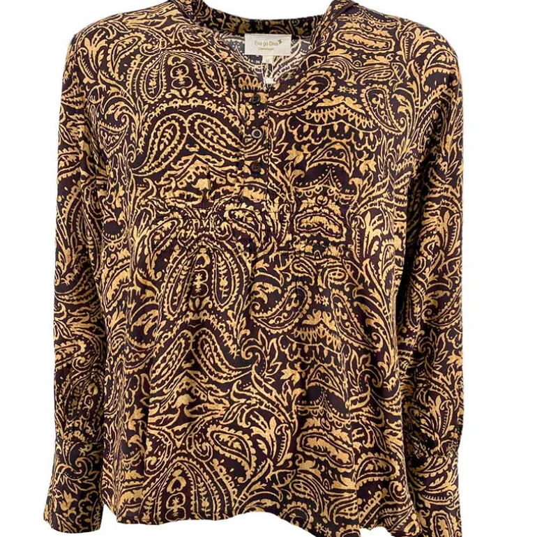 Eva Go Diva Alba Smock Blouse Sort