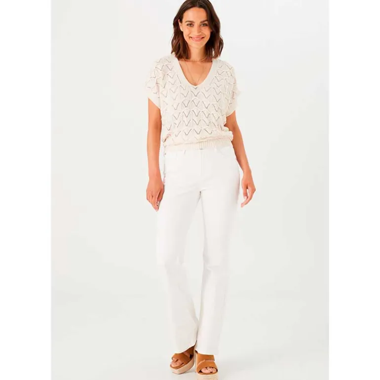 Garcia 245 - 5057 Celia Flare Jeans Hvid