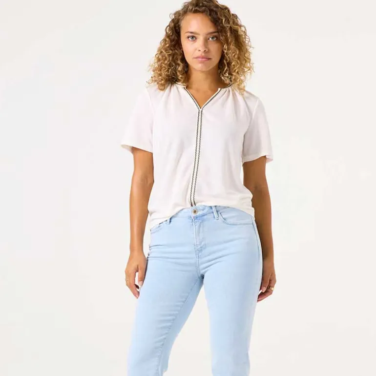 Garcia B50003 Ladies T-shirt SS Ecru