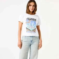 Garcia D50007 Ladies T-Shirt SS Off White