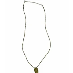 HIPZEN MESSING KÆDE JADE BUDDHA GRØN