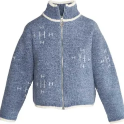 Hést Iben Zip Jacket Faded Denim