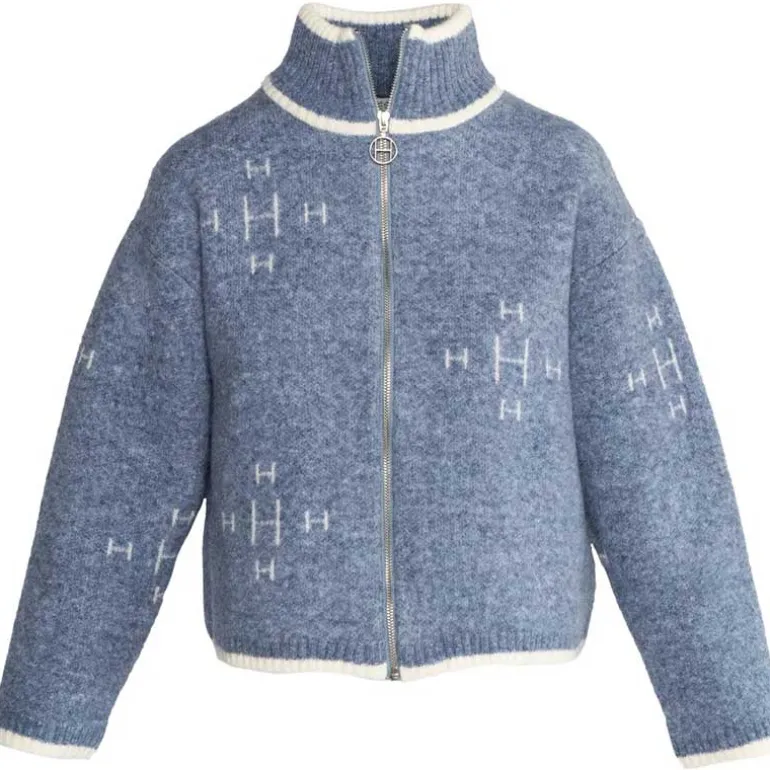Hést Iben Zip Jacket Faded Denim
