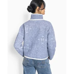 Hést Iben Zip Jacket Faded Denim