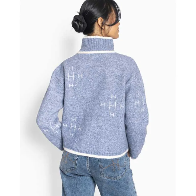 Hést Iben Zip Jacket Faded Denim