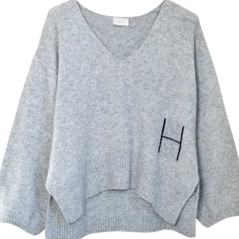 HÉST JENNY KNIT SWEATER LYSEGRÅ