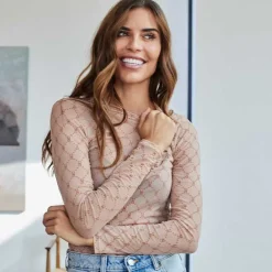 Hype The Detail 300 Mesh Blouse Sand