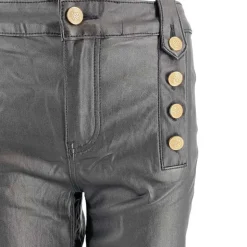 J By J 9252 Coated Wide Pants Gold/Black