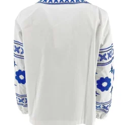 J By J 3672 Embroidery Blouse White