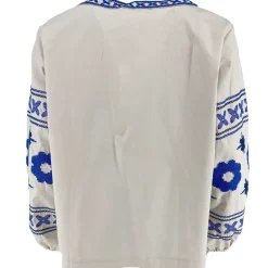 J By J 3672 Embroidery Blouse Sand