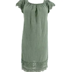 J BY J 83782 Embroidery Summer Dress Army