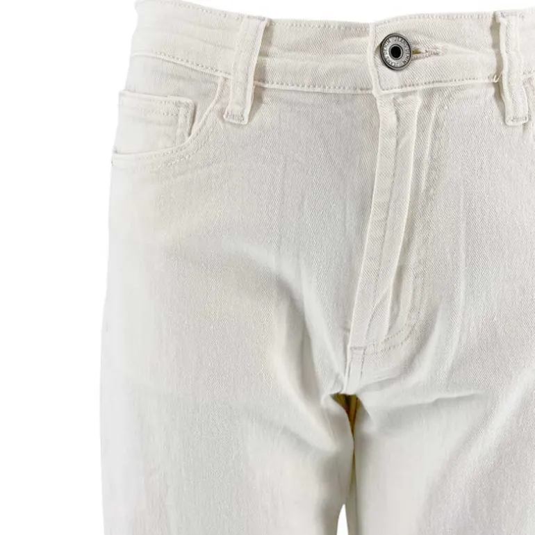 J By J 9240 Loose Stretch Jeans White