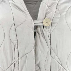 J By J 8018 Oversized Quilted Jacket / Vest Grey