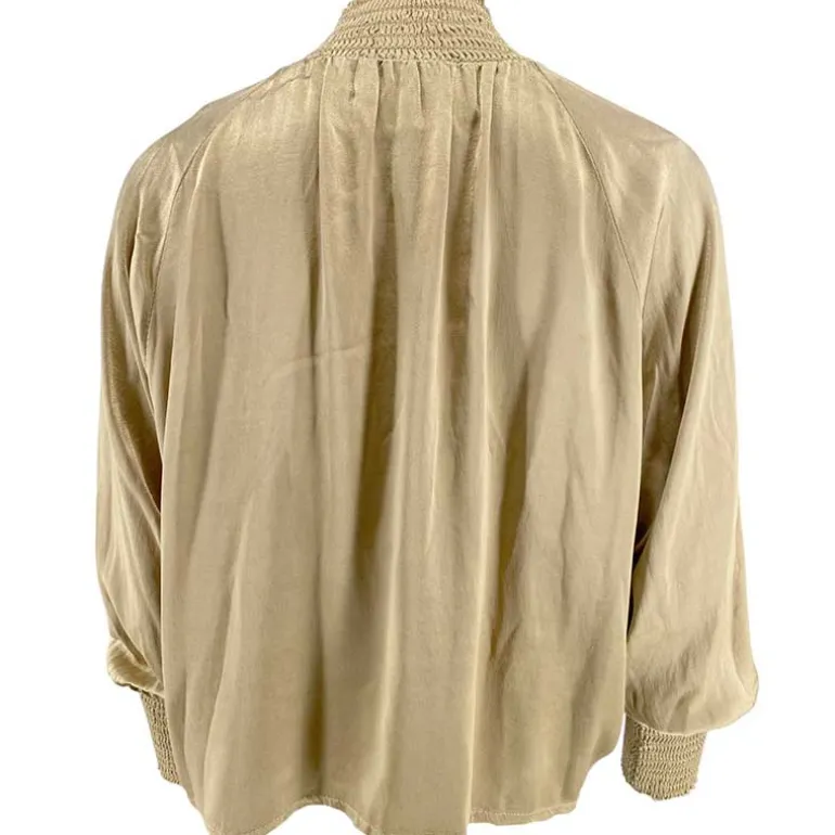 J By J 3272 Satin Blouse Golden