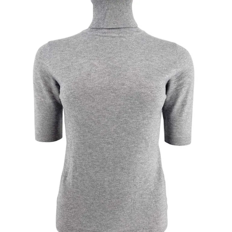 J By J 6032 SS Roll Neck Knit Grey