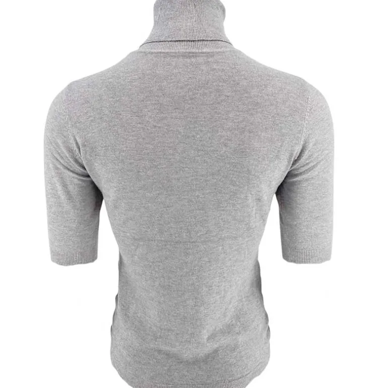 J By J 6032 SS Roll Neck Knit Grey