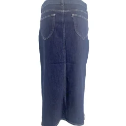 J By J 9233 Stretch Denim Skirt Dark Blue