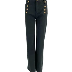 J By J 8053 Stretch Wide Jeans Gold/Black