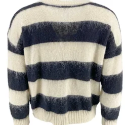 J By J 3056 Stripe Knit Beige / Black