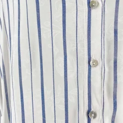 J By J 81381 Striped Viscose Shirt White