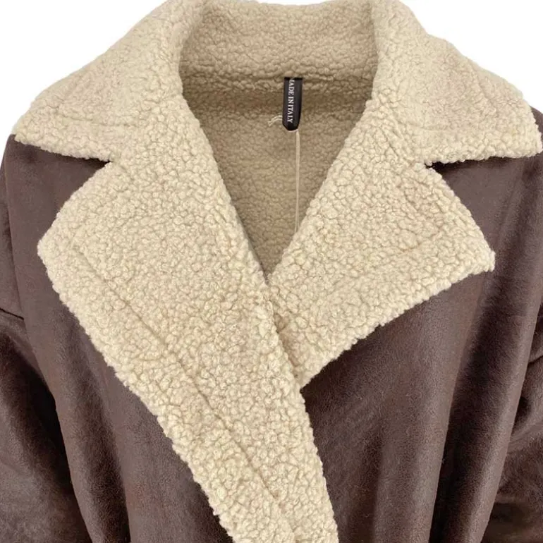 J By J 13067 Teddy Coat Beige