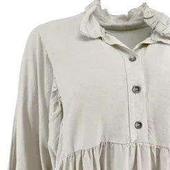 J By J 81690 Tencel Shirt Light Grey