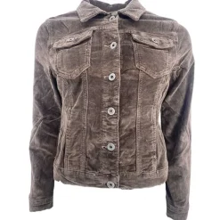 J By J 6843 Velvet Jacket Brown