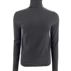 J By J 6082 Viscose Roll Neck Knit Black
