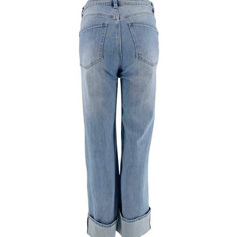 J By J 1364 Wide Stretch Jeans Light Blue