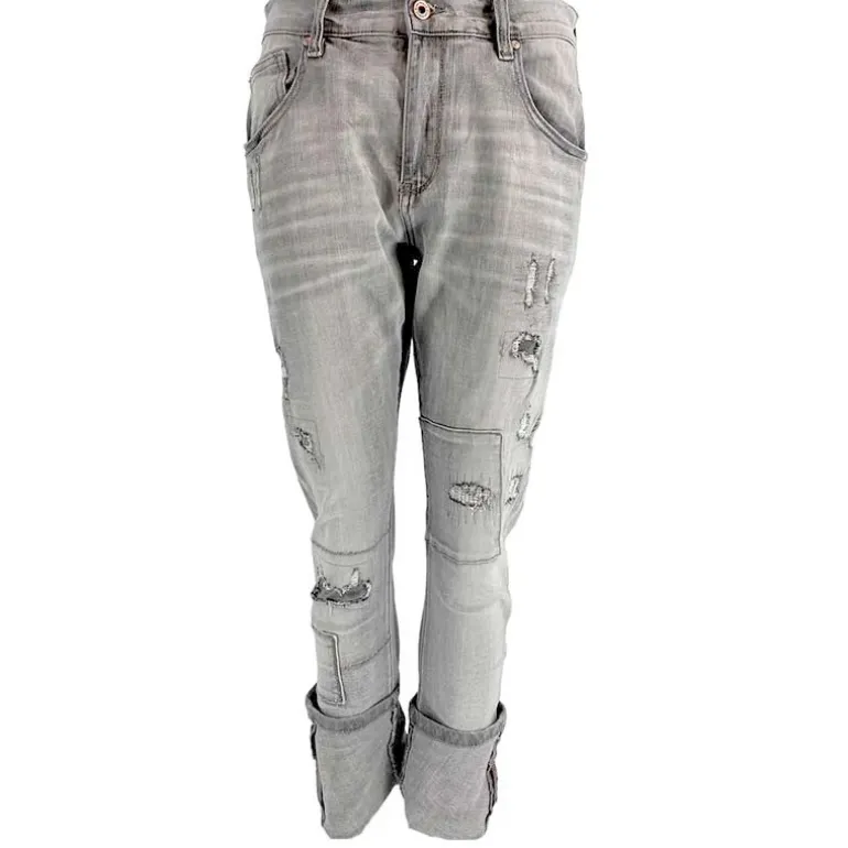 J By J H8123 Stretch Jeans Lysegrå