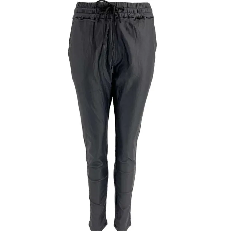 J By J MC-7190-1 Coated Pants Sort