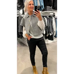 J By J MC-7190-1 Coated Pants Sort