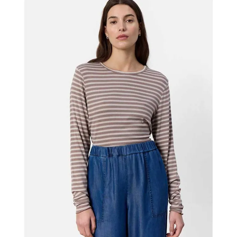 Levete Room LR-Ika 11 T-Shirt Jersey Taupe