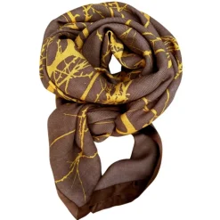 Mind Of Line 3500 Birds In Tree Scarf Brun