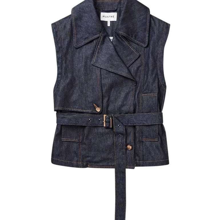 Munthe Firdos Denim Jacket / Vest Indigo
