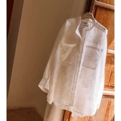 Munthe Fortunato Embroidery Shirt White