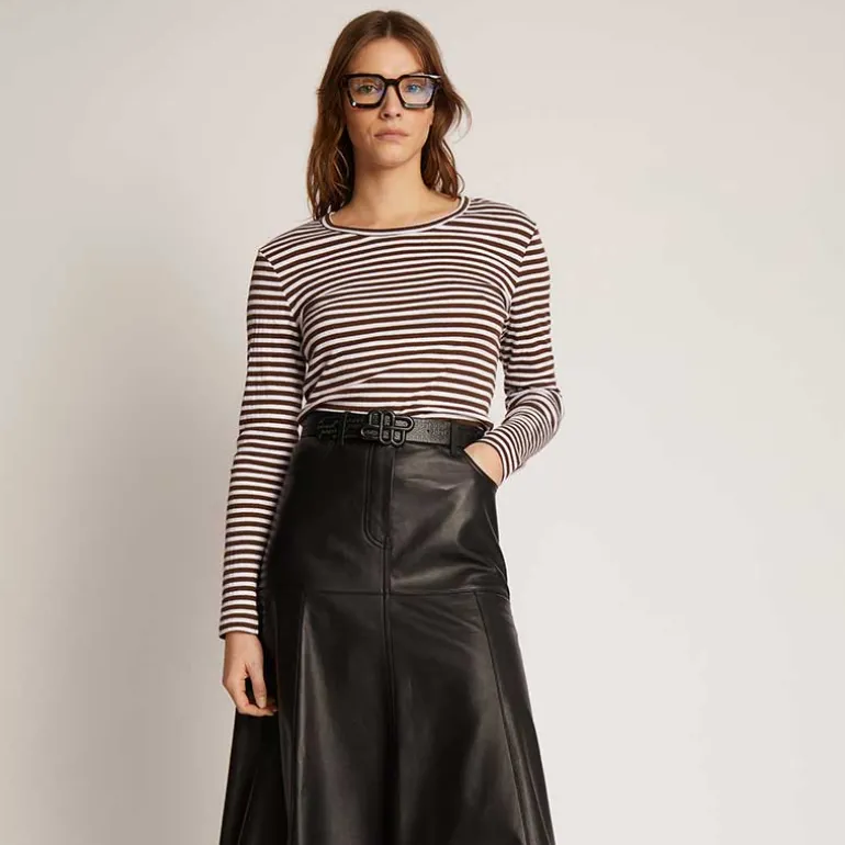 Munthe Jote L/S T-Shirt Mocca