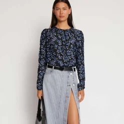 Munthe Seima Flower Blouse Black