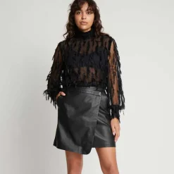 Munthe Skallo Mesh Blouse Black