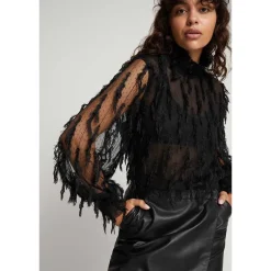 Munthe Skallo Mesh Blouse Black