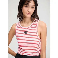 Munthe Tezza Striped Top Red