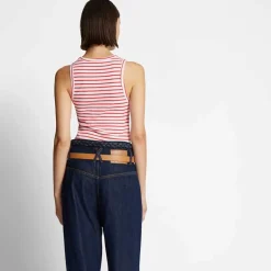 Munthe Tezza Striped Top Red