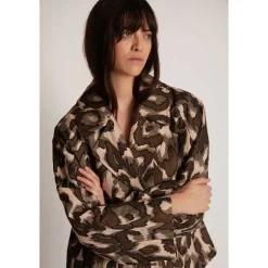 Munthe Tigar Leopard Jacket Brown