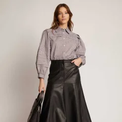 Munthe Trudie Stripe Shirt Chocolate