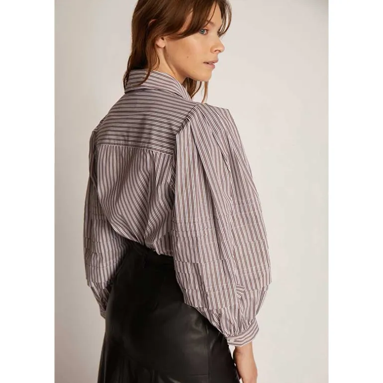Munthe Trudie Stripe Shirt Chocolate