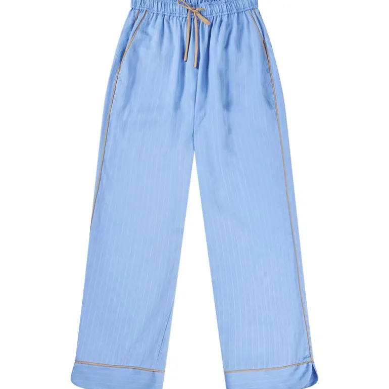 Munthe Ukava Loose Pinstripe Pants Blue