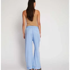 Munthe Ukava Loose Pinstripe Pants Blue