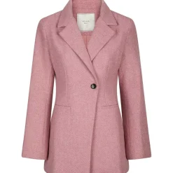 Neo Noir Bowie Herringbone Blazer Light Pink