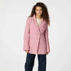 Neo Noir Bowie Herringbone Blazer Light Pink
